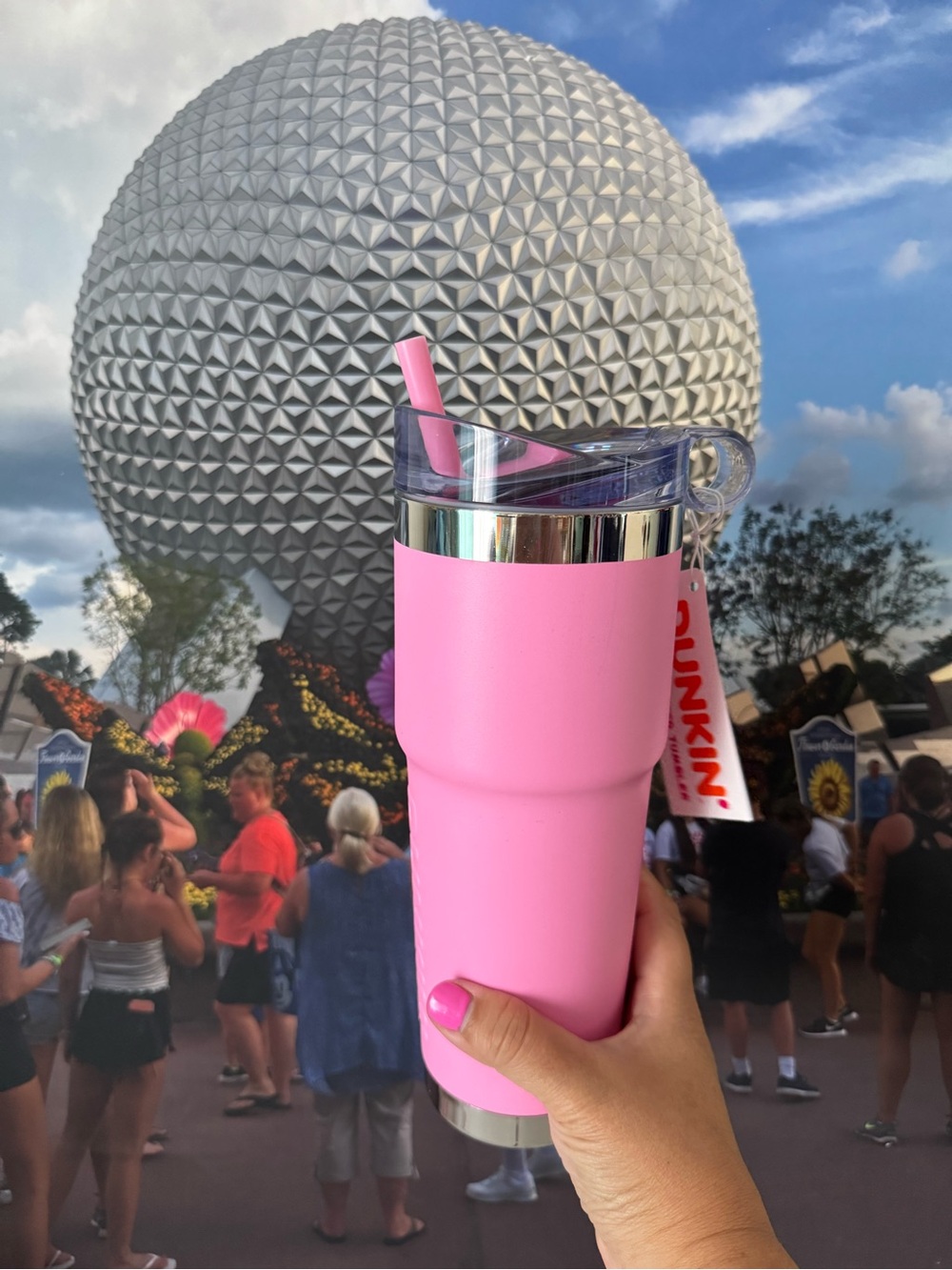 Dunkin® Pink Insulated Travel Tumbler with Straw